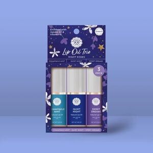 NIB: Woolzies Lip Oil Trio - Chamomile Mint, Quiet Night, Sweet Dreams!